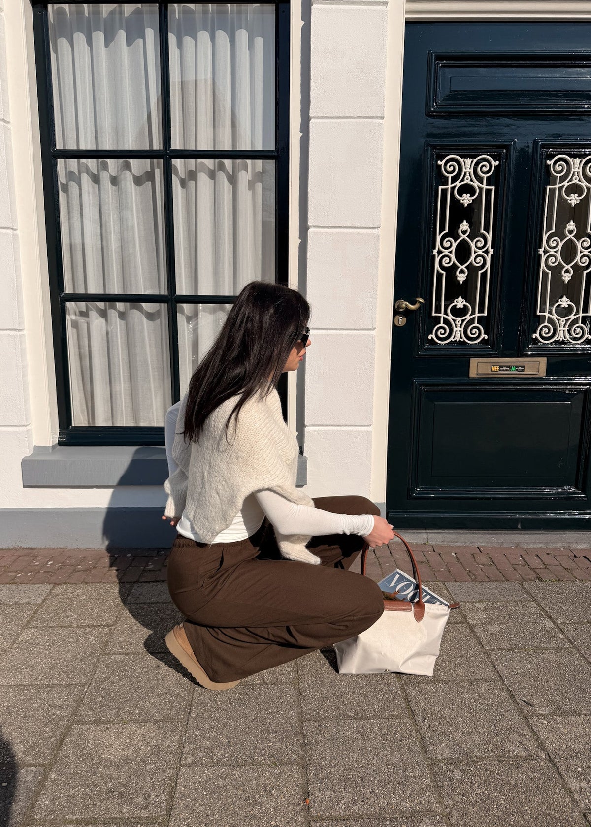 Linnen pants (tall) brown
