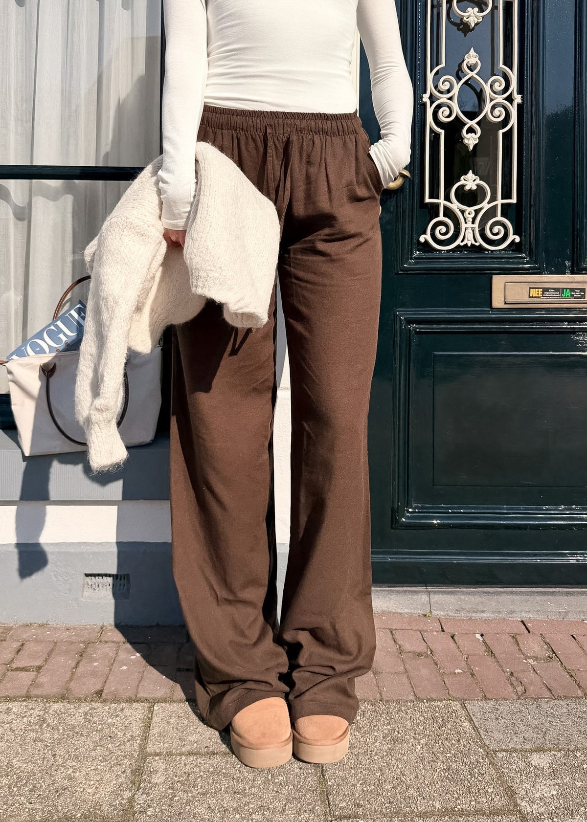 Linnen pants (tall) brown