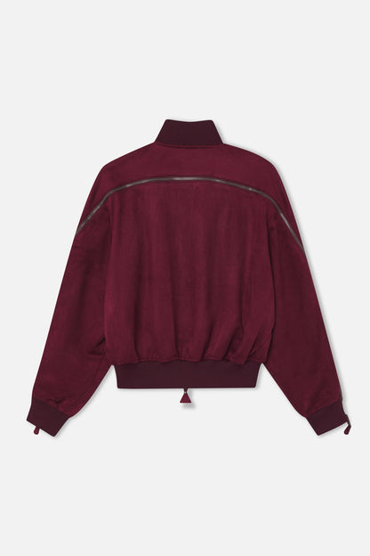 Lisbon Burgundy Bomber Jacket