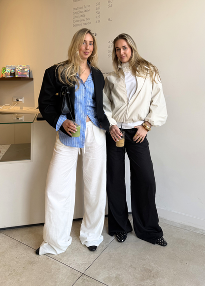 Low waist linnen pants (tall) white