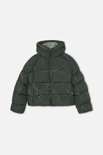 Marble Green Puffer Jacket