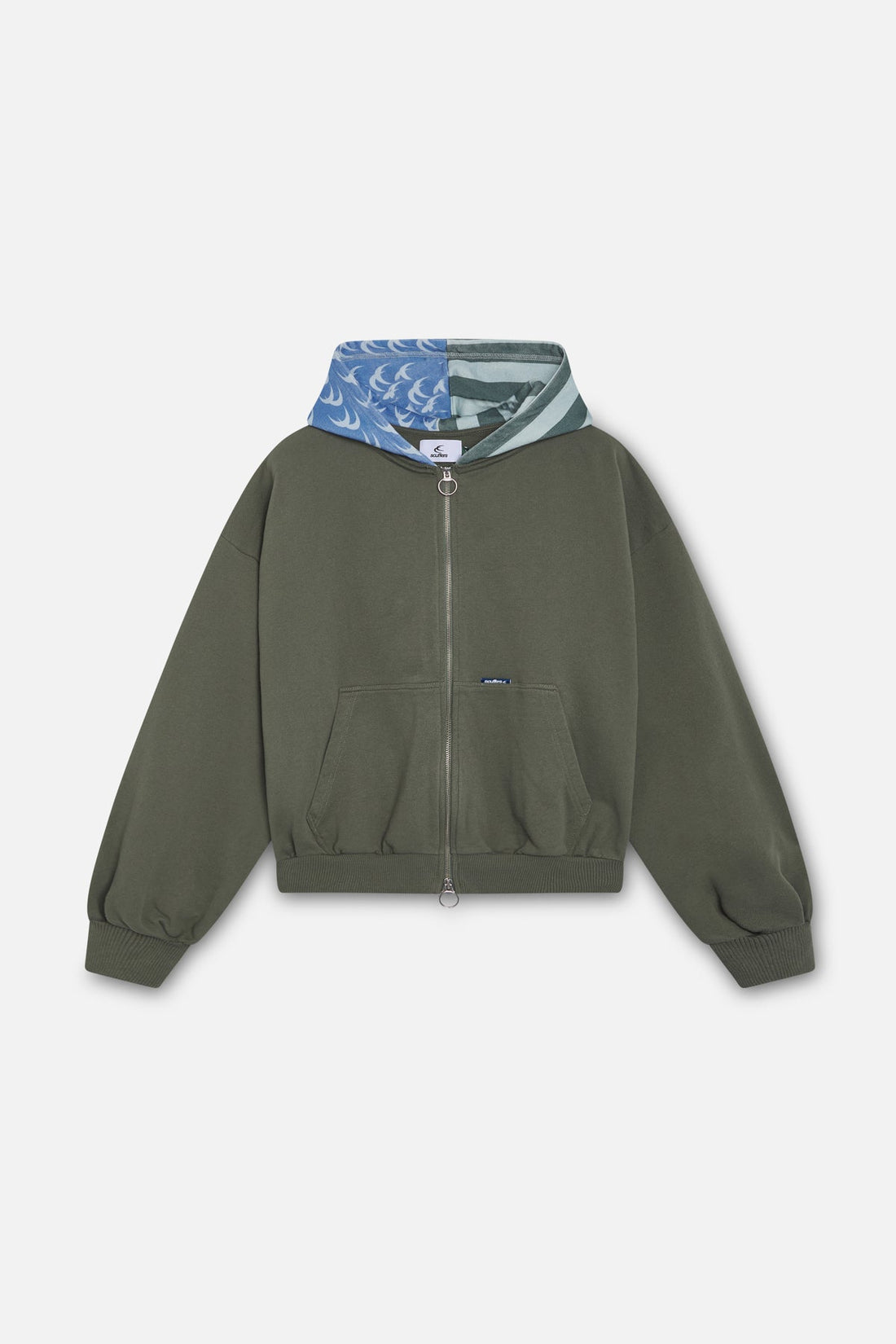 Nowhere Green Zipped Hoodie
