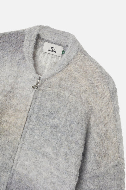 Quarter Grey Zipper Knit