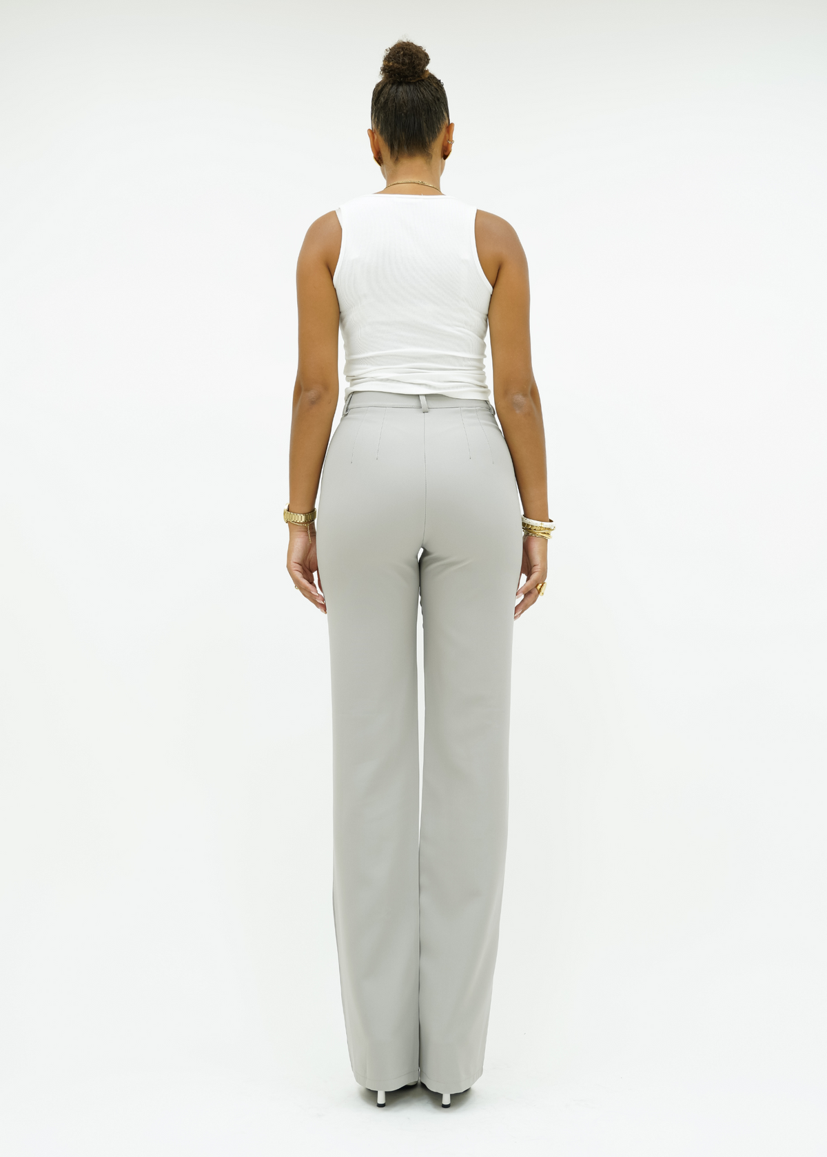 Straight leg pants classic creamy grey (tall)