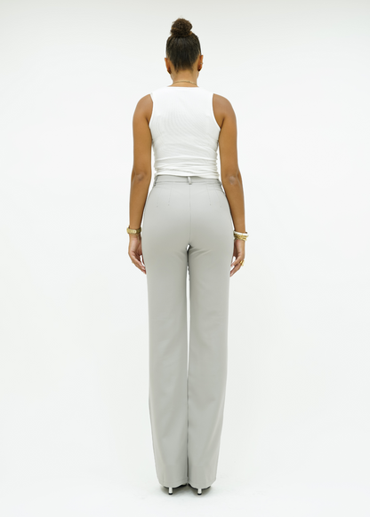 Straight leg pants classic creamy grey (tall)