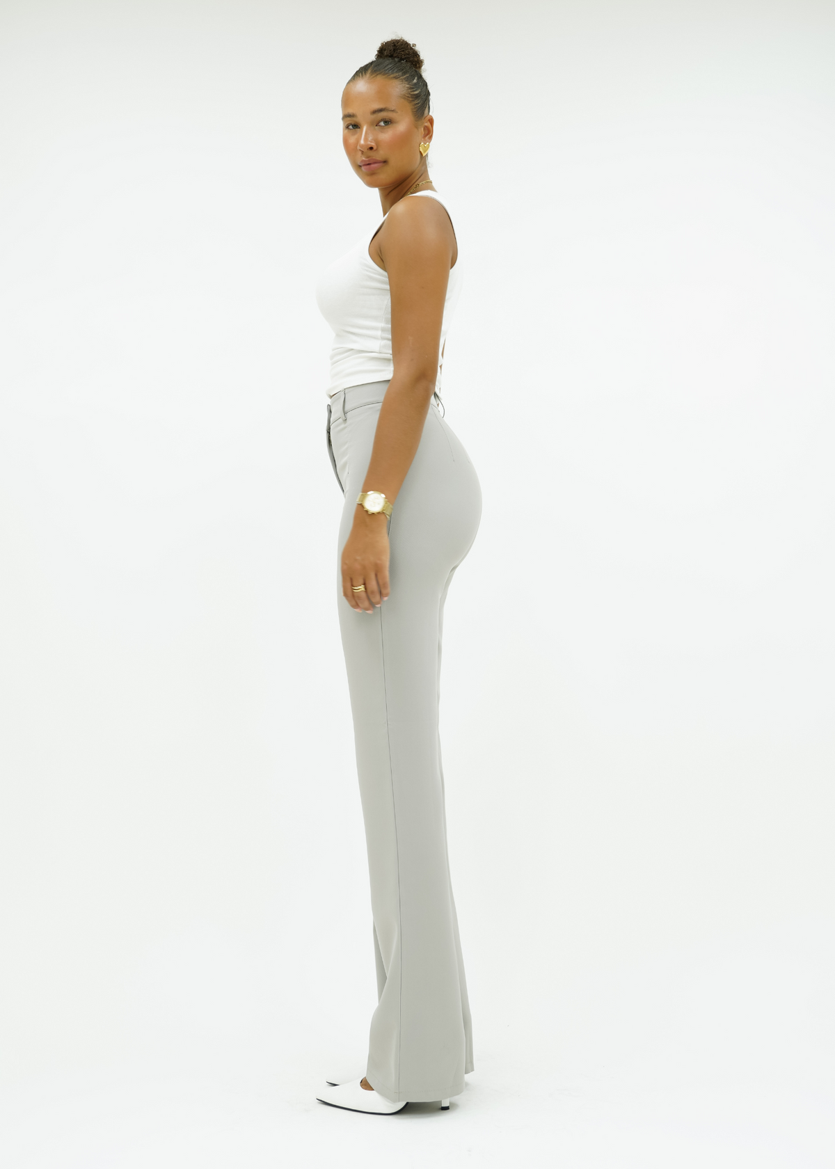 Straight leg pants classic creamy grey (tall)