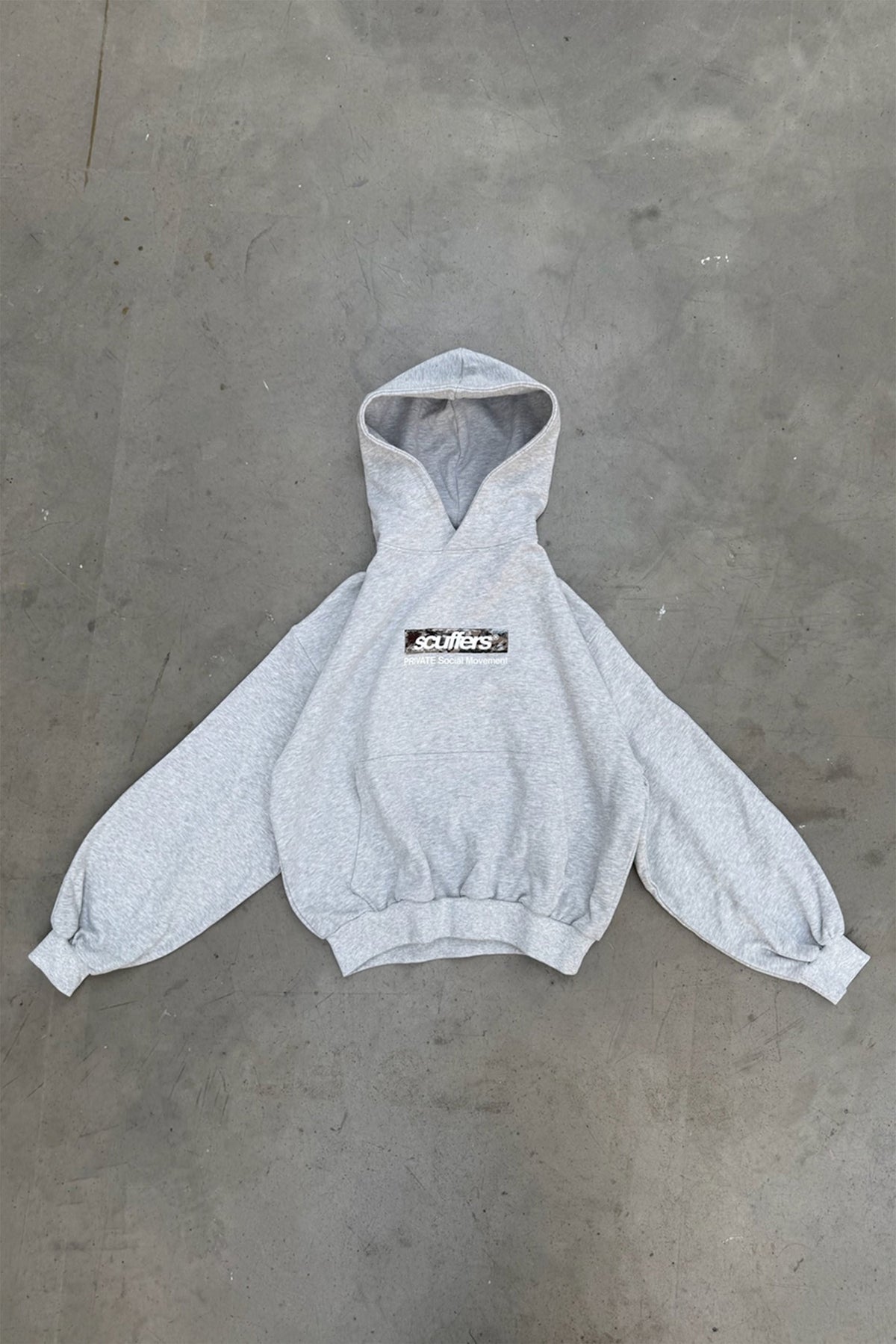 Private Grey Melange Hoodie