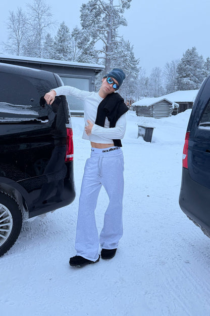 Flared Light Grey Sweatpants