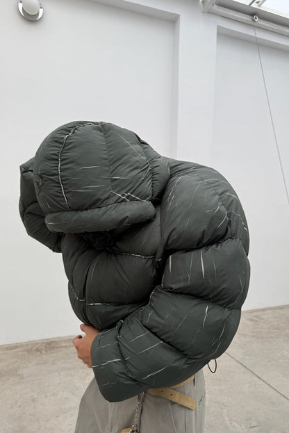 Marble Green Puffer Jacket