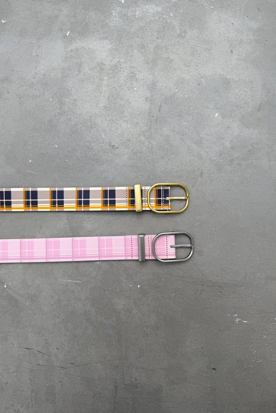 Checkered Pink Belt
