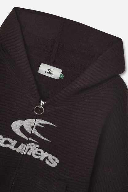 Roots Brown Knit Zipper