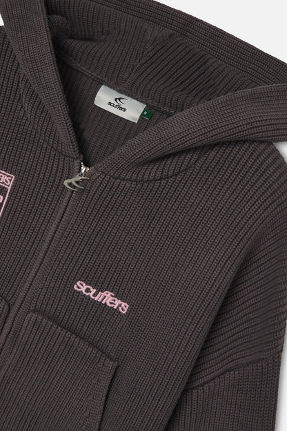 Signal Brown Knit Zipper