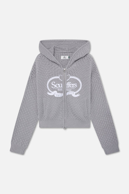 South Europe Light Grey Knit Zipper
