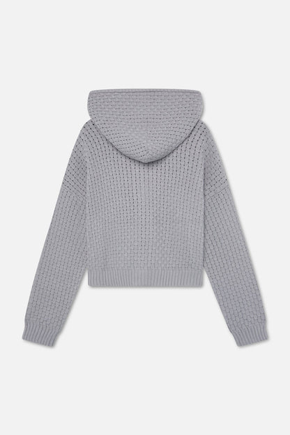 South Europe Light Grey Knit Zipper