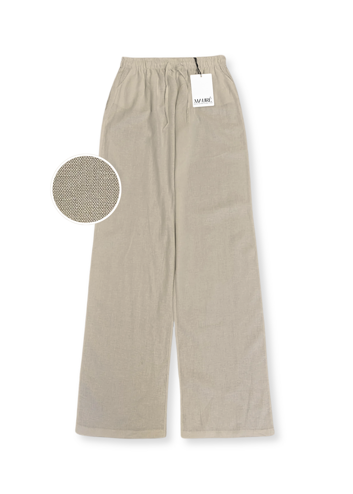 Linnen pants (tall) taupe