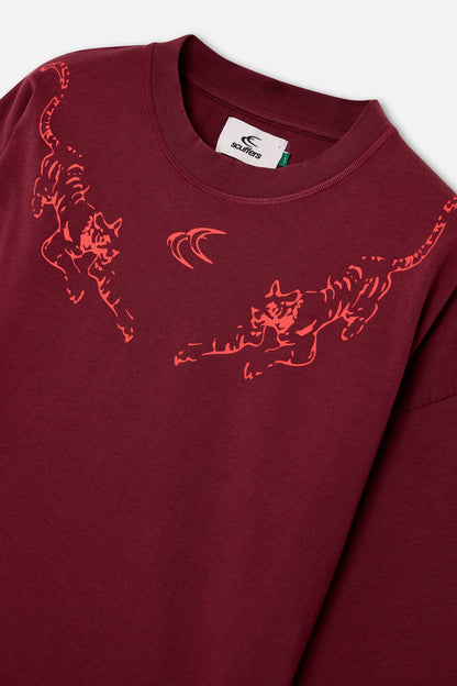 Tiger Burgundy T-Shirt