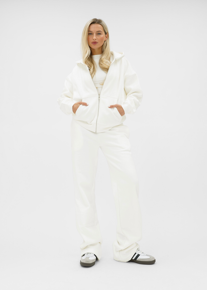 Low/mid waist jogger pants white (tall)