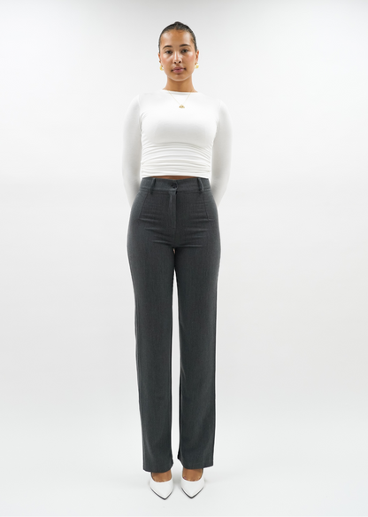Straight leg pants classic dark washed grey (tall)